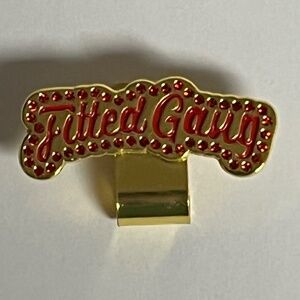 Fitted Gang Blip Hat Collector Pin Pins Streetwear Hats Fitted New Era Gold Red